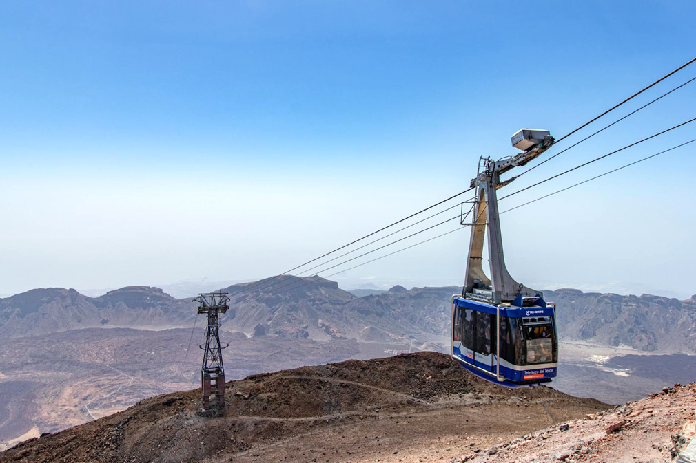 téléphérique pour aller au volcan teide